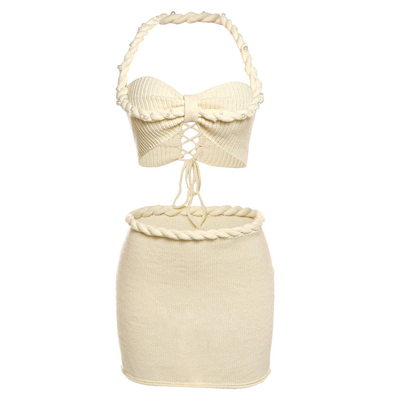 Dame Crop Top og Mini skirt Sæt Skovae