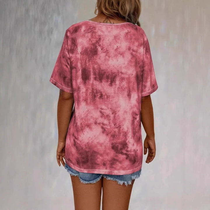 Dame afslappet T-shirt med snøring og alsidigt design Stilla