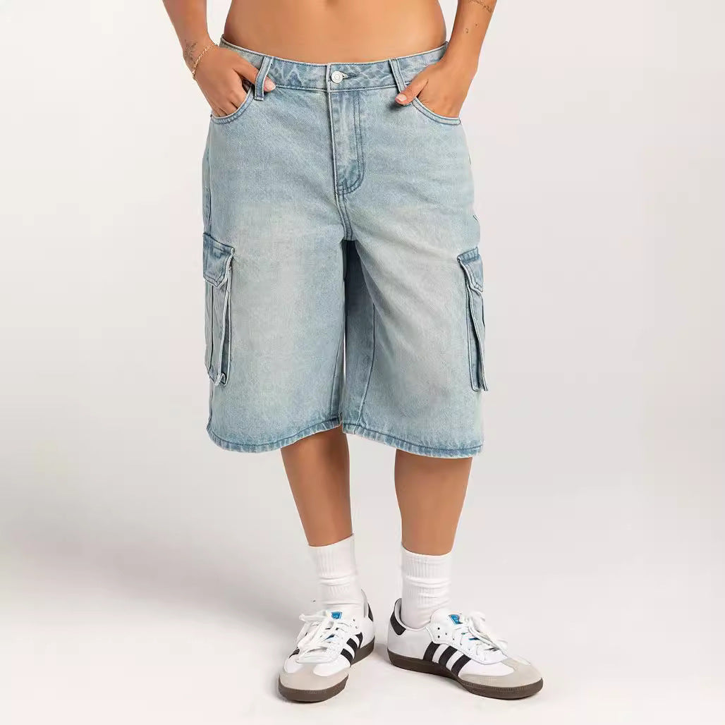 Dame Cargo-shorts med praktiske sidelommer og afslappet snit Stilla