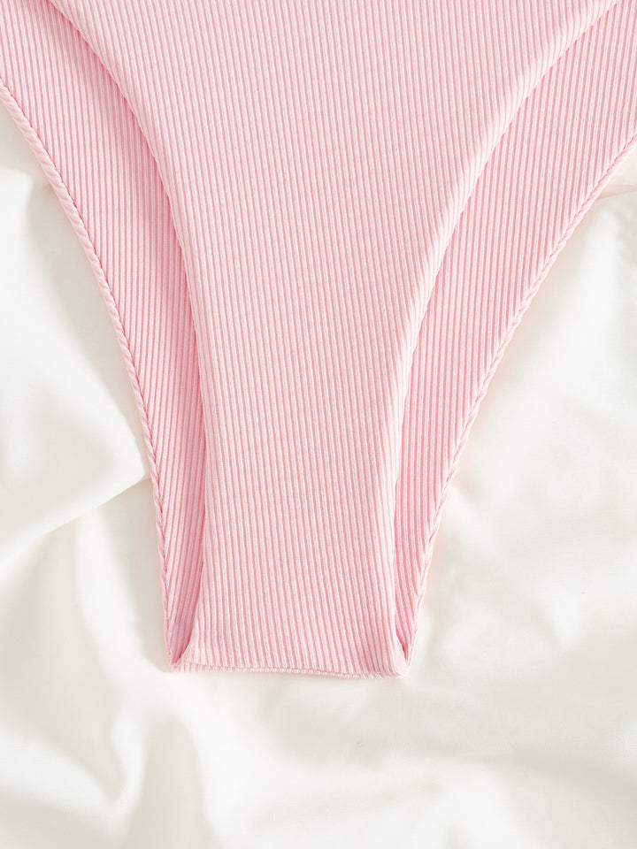 Dame Bandeau-bikini-sæt med stilfuld knude og justerbare stropper Stilla