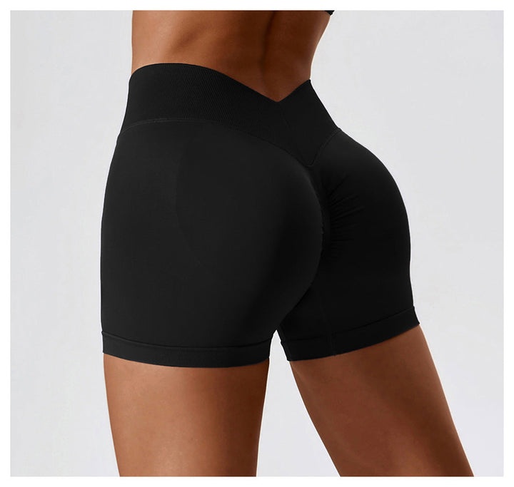 Stilla | Høj Talje Yoga Shorts Mave Kontraherende Hip Raise Fitness Bukser