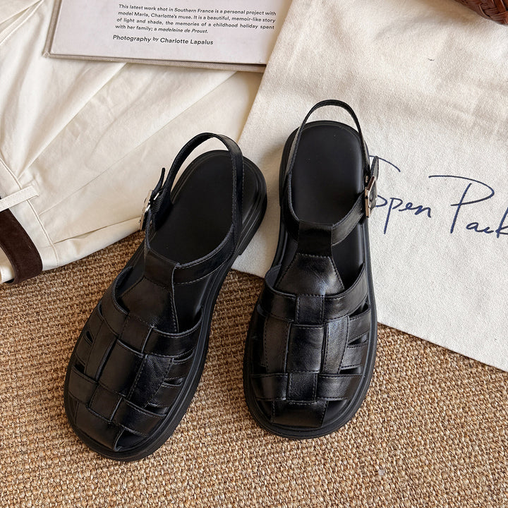 Femme Vevet Læder Slingback Sandaler Stilla