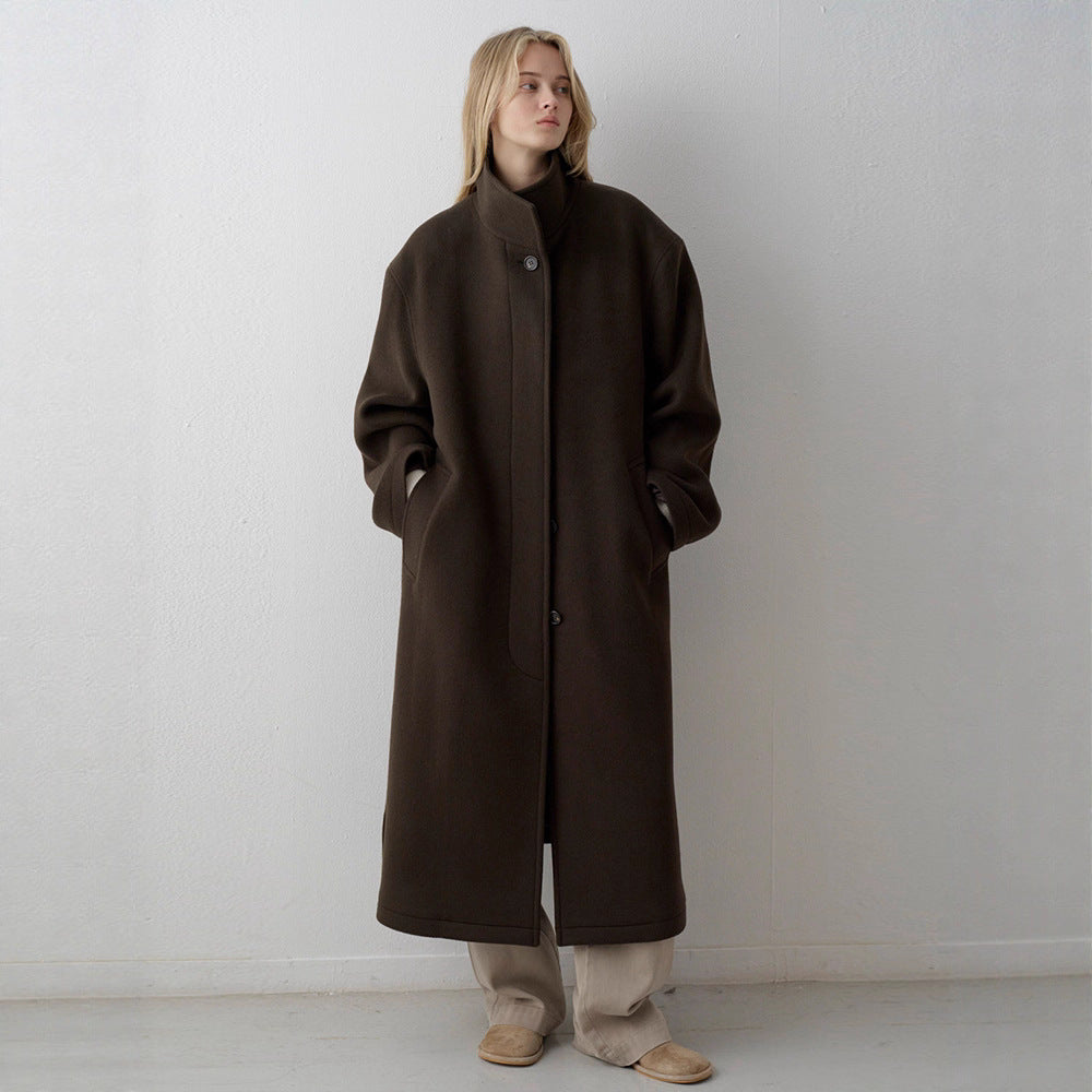 Kvinders elegante og oversized uldfrakke Stilla