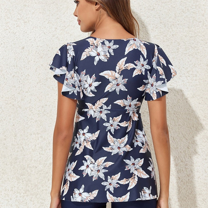 Dame Tankini-top med justerbart flæse-design og moderne pasform Stilla