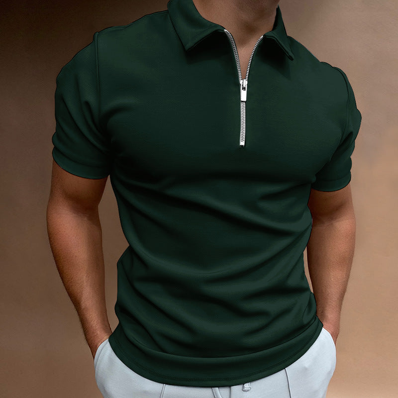 Herre poloshirt med lynlås Stilla