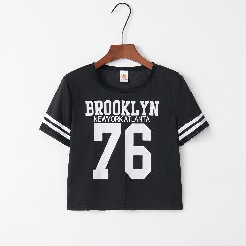 Kvinder Grafiktryk Cropped T-Shirt Stilla