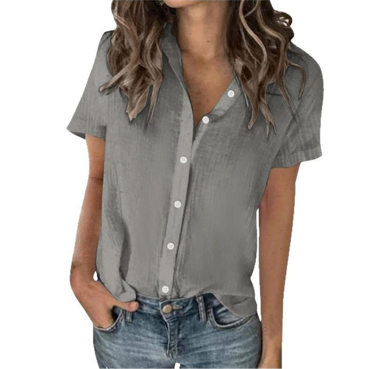 Dame kortærmet bluse i minimalistisk stil Stilla