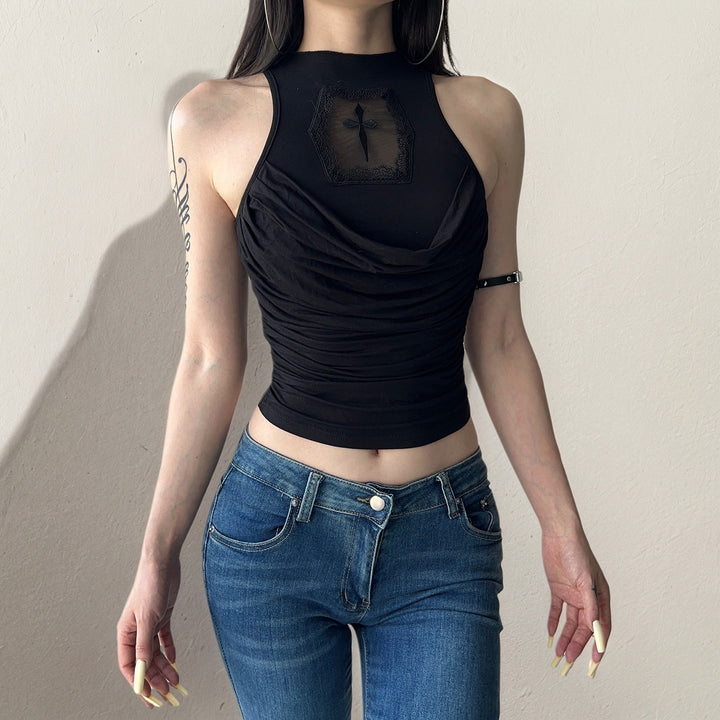 Dame elegant tanktop med legendarisk rygdetalje Skovae