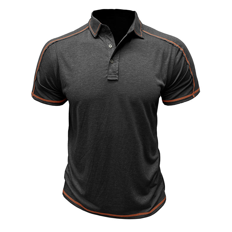 Herrer Poloshirt med kontrasterende syninger og åndbart stof Stilla
