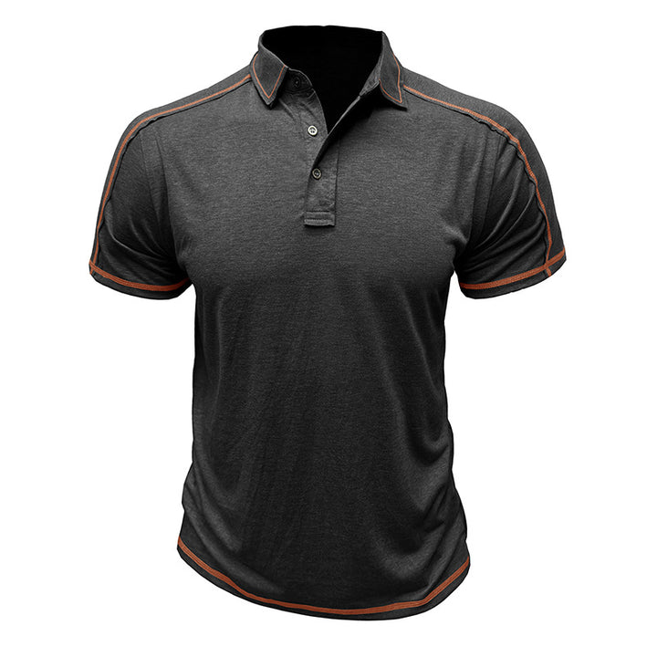 Herrer Poloshirt med kontrasterende syninger og åndbart stof Stilla