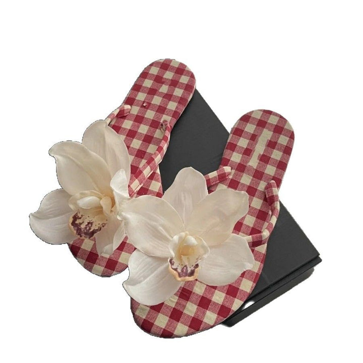 Dame blomstret dekorerede slides sandaler Stilla