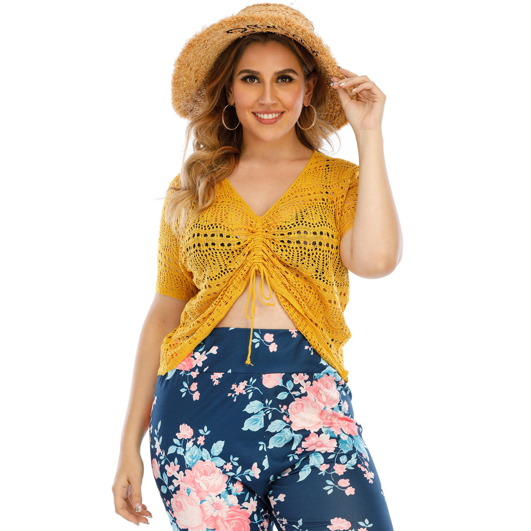 Femme Cropped Strik Cover-Up Top Stilla