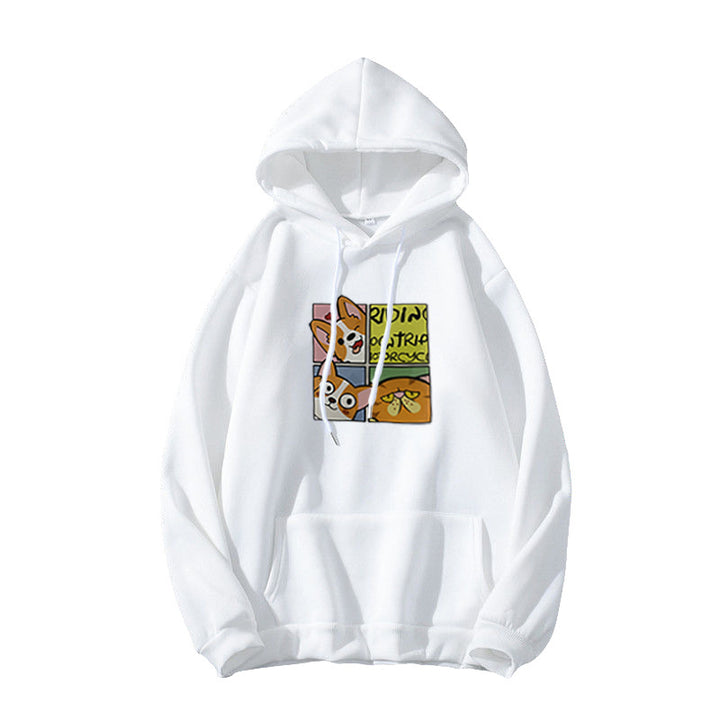 Kvinde Hoodie med sødt hunde design Skovae