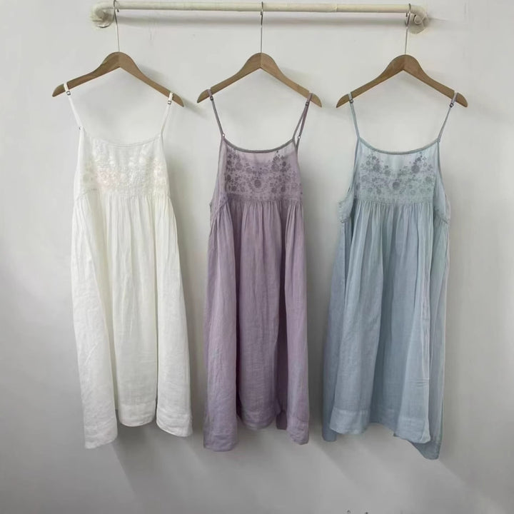 Femme Bohemian Broderet Maxikjole Stilla