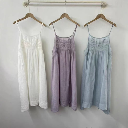 Femme Bohemian Broderet Maxikjole Stilla