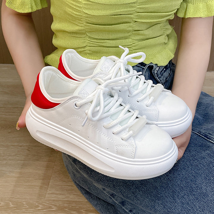 Dame komfortable plateau-sneakers med åndbart overmateriale Stilla