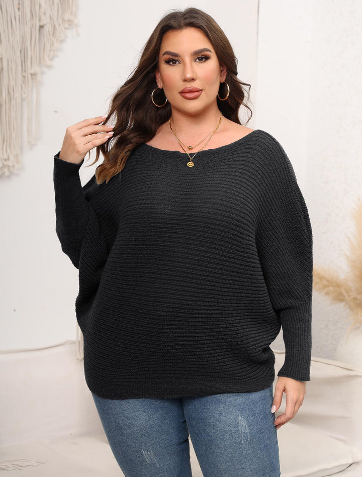Dame Oversized Strikpullover med luftig maskestruktur Stilla