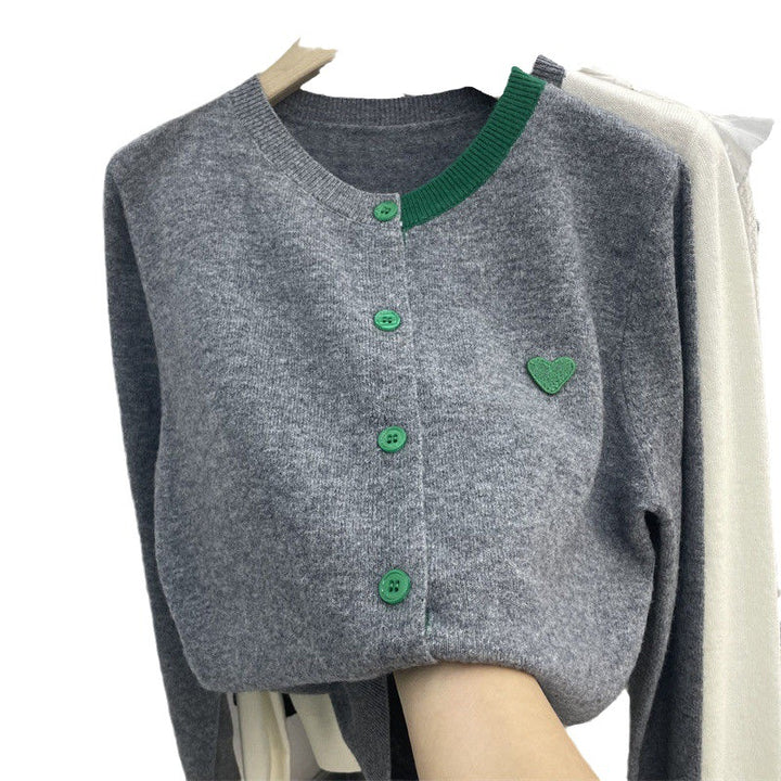 Dame Casual Strikcardigan med knapdetaljer Stilla