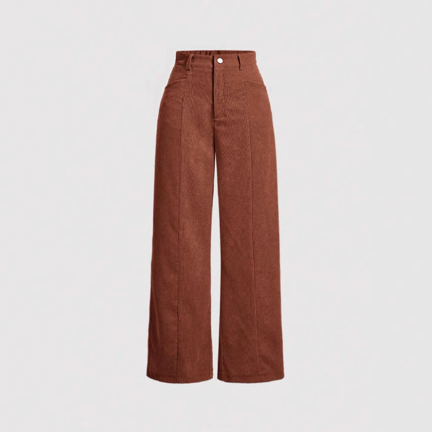 Dame brede High-Waist-bukser Skovae