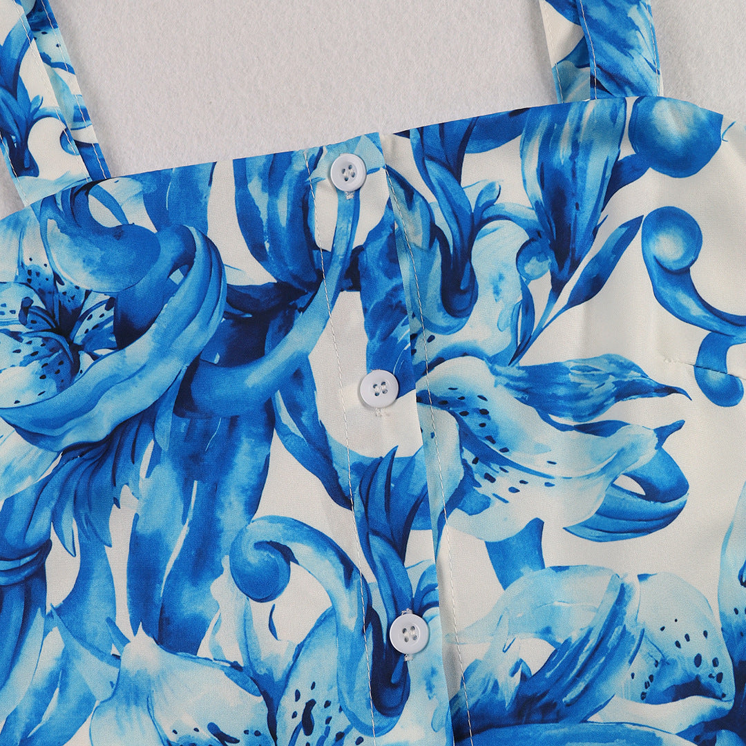 Dame Maxikjole med elegant blomsterprint og off-shoulder design Stilla