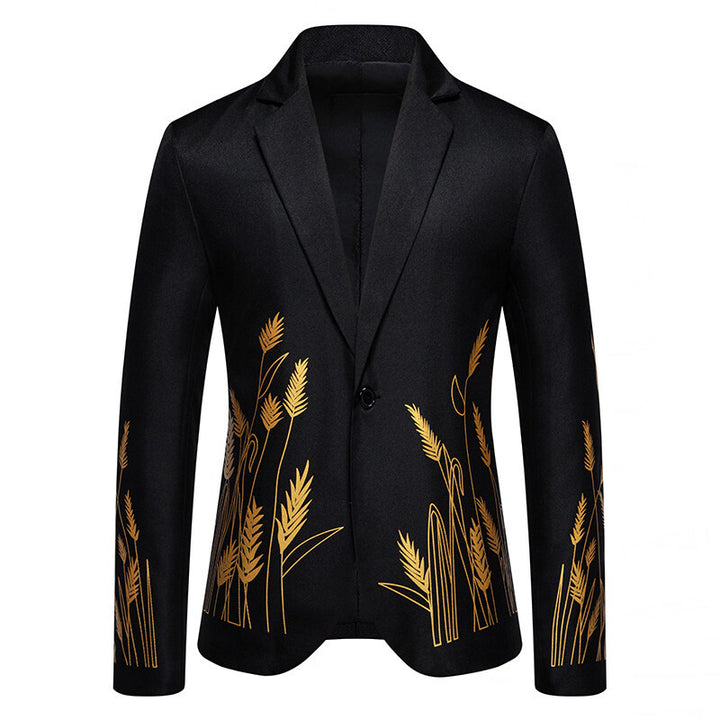 Herrer Broderet Blomster Blazer Stilla