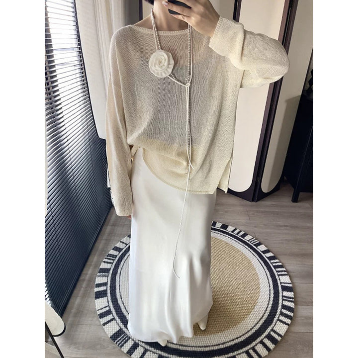 Dame casual sweater med asymmetrisk snit Stilla
