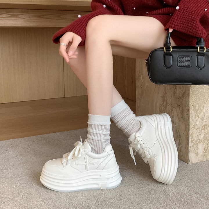 Dame platform sport sneaker med tykt såledesign Stilla