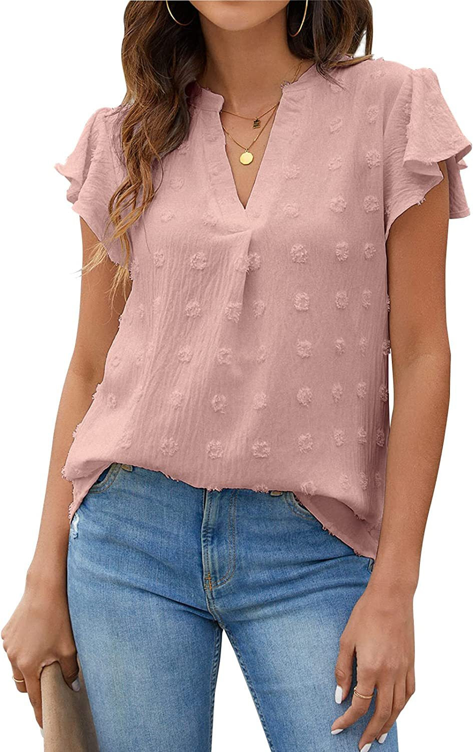 Damebluse med flæser Stilla