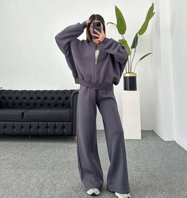 Stilla | Trendy Street Style Jakke Lang Bukser Sæt