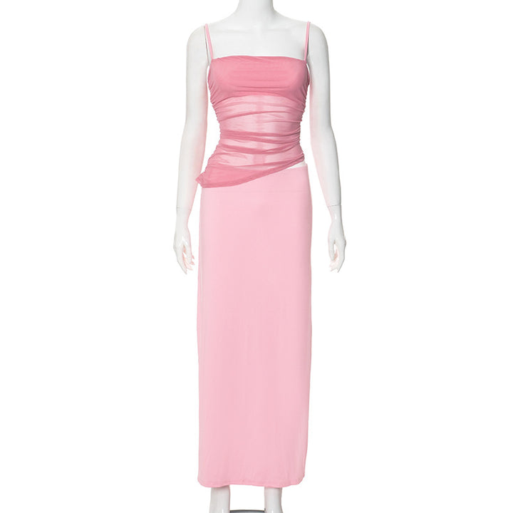 Dame Elegant Maxikjole med asymmetriske detaljer Stilla