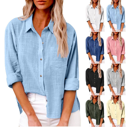 Dame afslappet linned bluse Stilla
