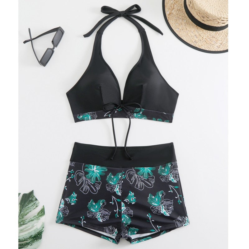 Damer Tankini-sæt med blomsterdetalje og komfortabel shorts-snit Stilla