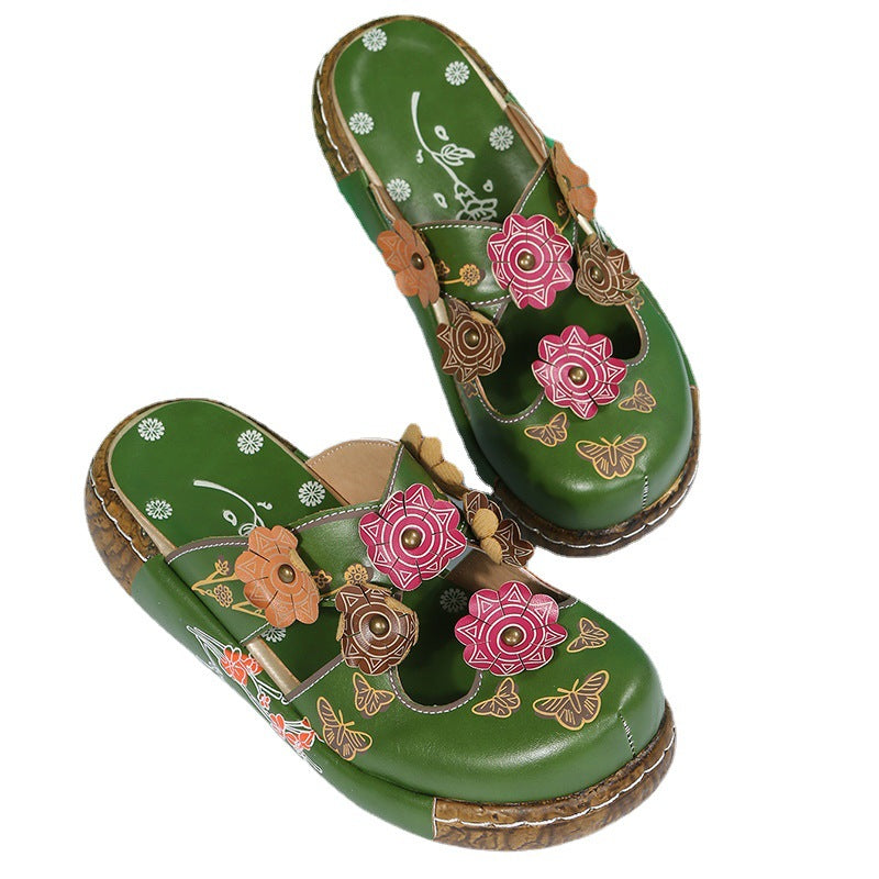 Dame Komfortable Clogs med Blomsterdekor og Ergonomisk Sål Stilla