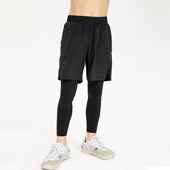 Herrer Sportliche Løbe shorts med integrerede kompressions tights Stilla