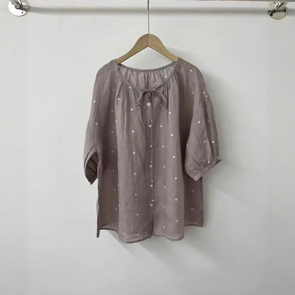 Dame Elegant Overlay Bluse Stilla