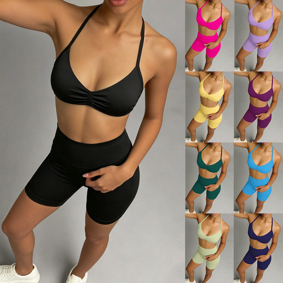 Dame Sporty bikini sæt med højelastisk materiale og justerbare stropper Skovae
