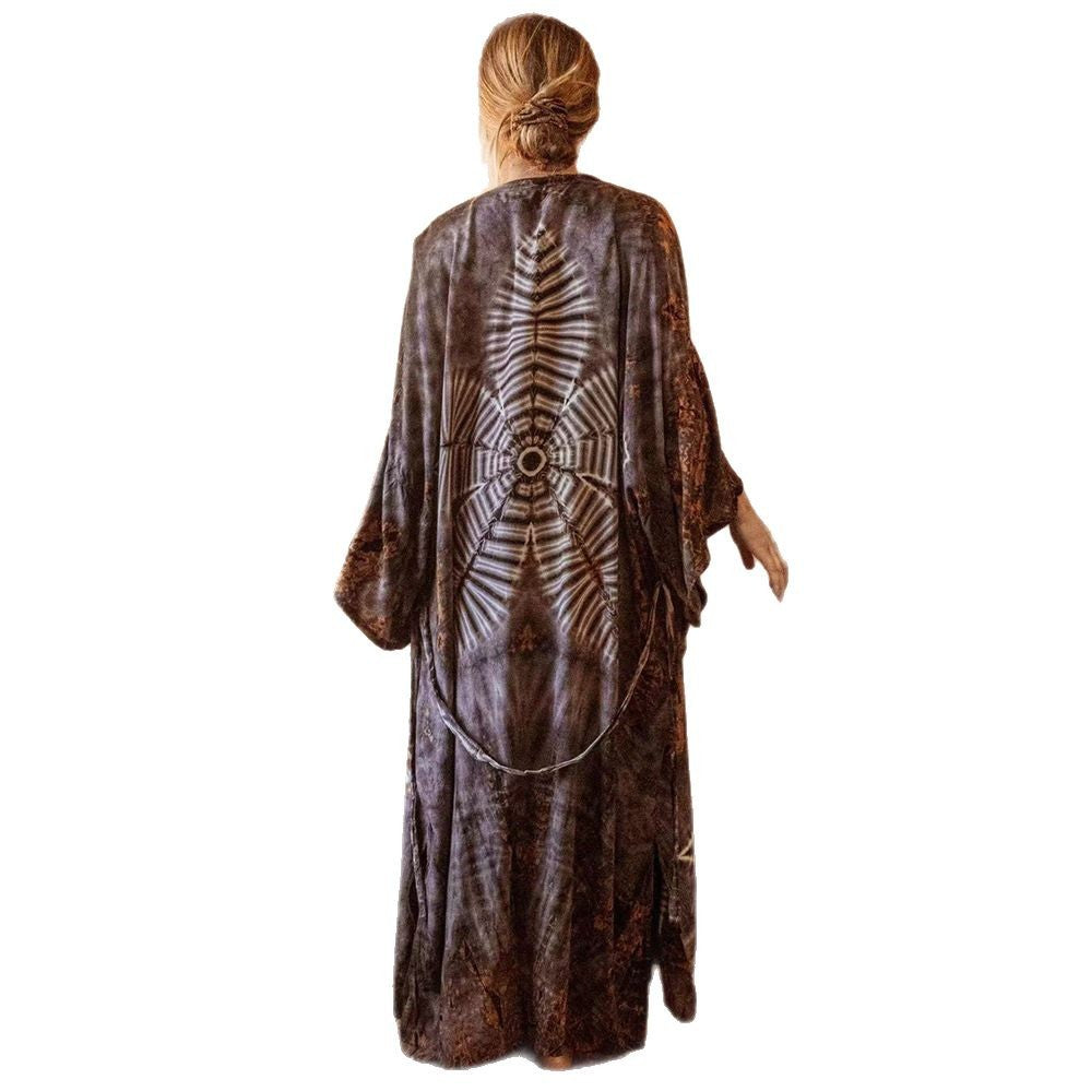 Dame moderigtig Kimono med unikt batikdesign og bred pasform Stilla