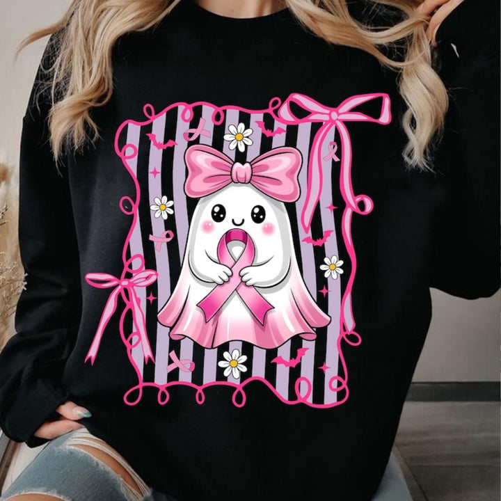 Kvinders sweatshirt med sødt spøgelsesmotiv og legende design Stilla