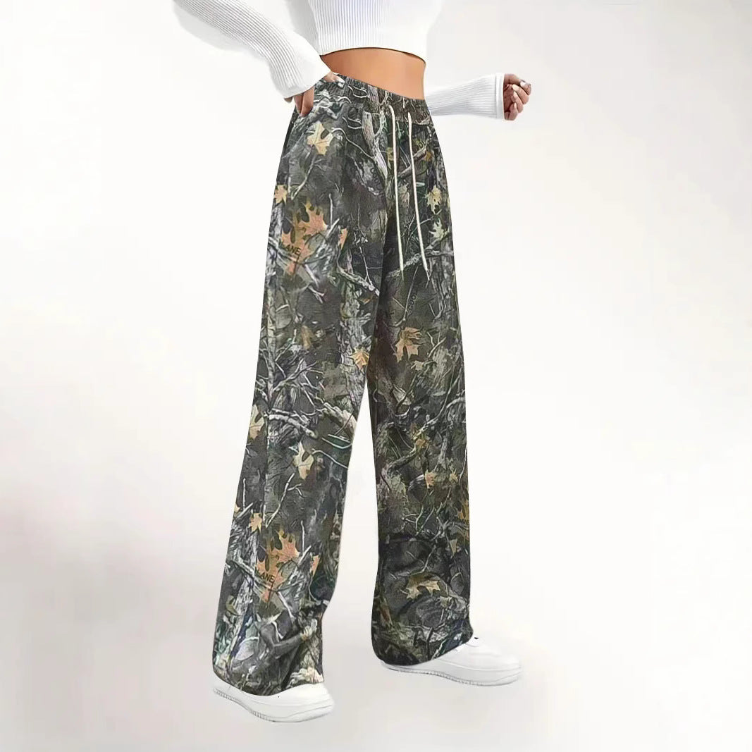 Dame Camo-print Bredbens Bukser Stilla