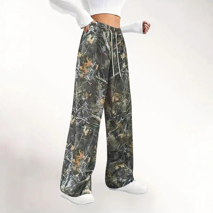 Dame Camo-print Bredbens Bukser Stilla