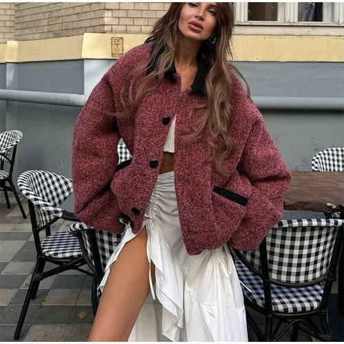 Dame oversized uldjakke Stilla