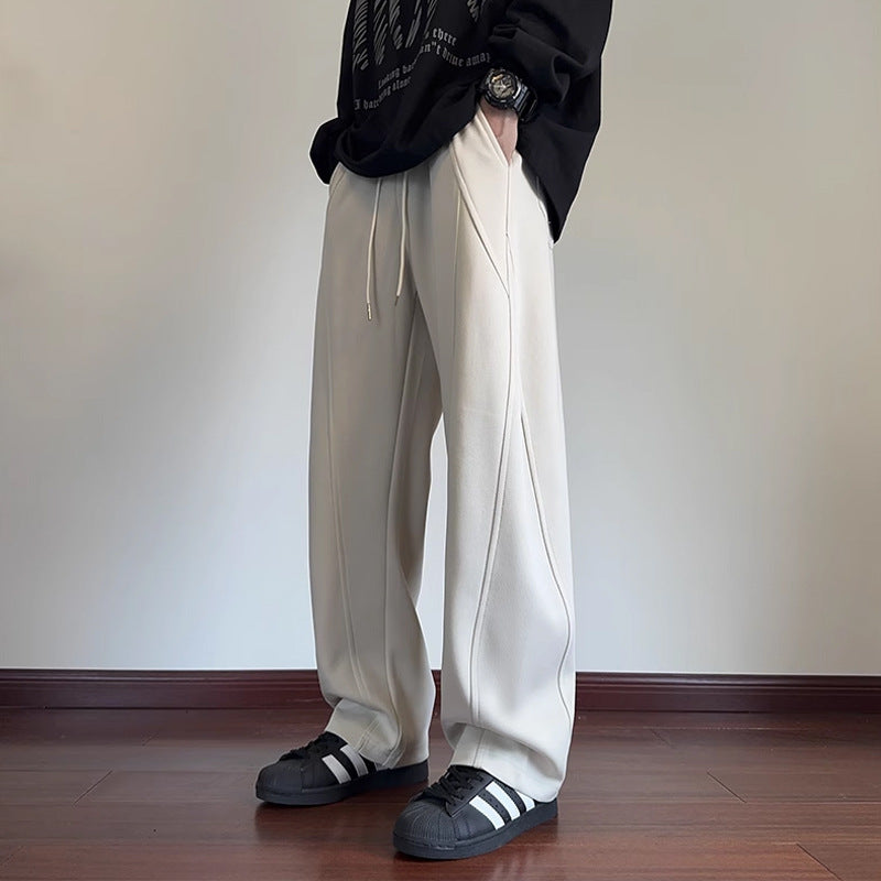Herre Casual Relaxed Fit Fritidshose med elastisk talje og struktureret design Stilla