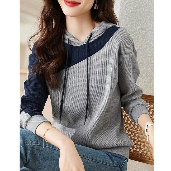 Kvinderne fashionable hoodie med tekstureret design Stilla