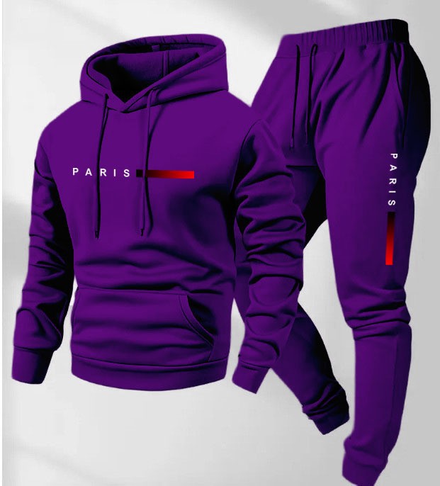 Kvinders hoodie og joggingbukser sæt med moderne Paris design Skovae