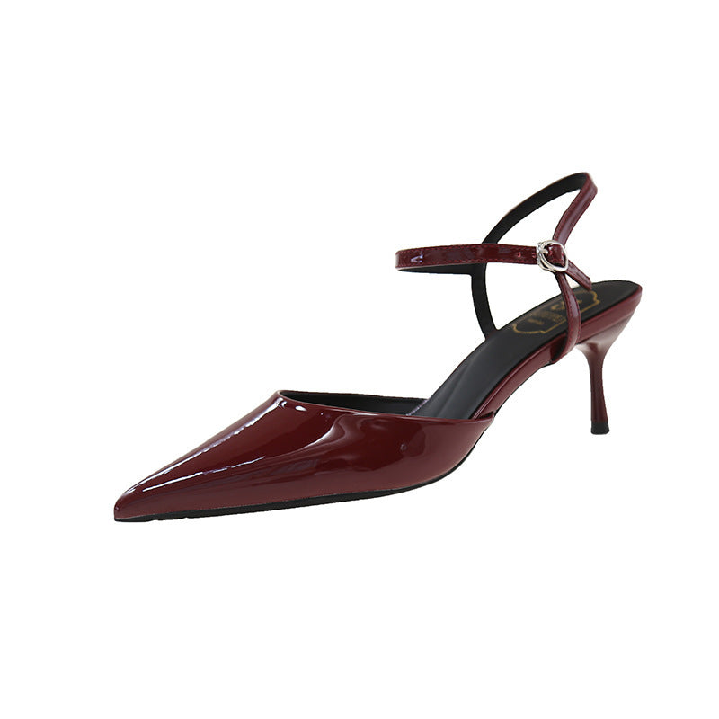 Dame elegante spidse Slingback-pumps med flot rem Stilla