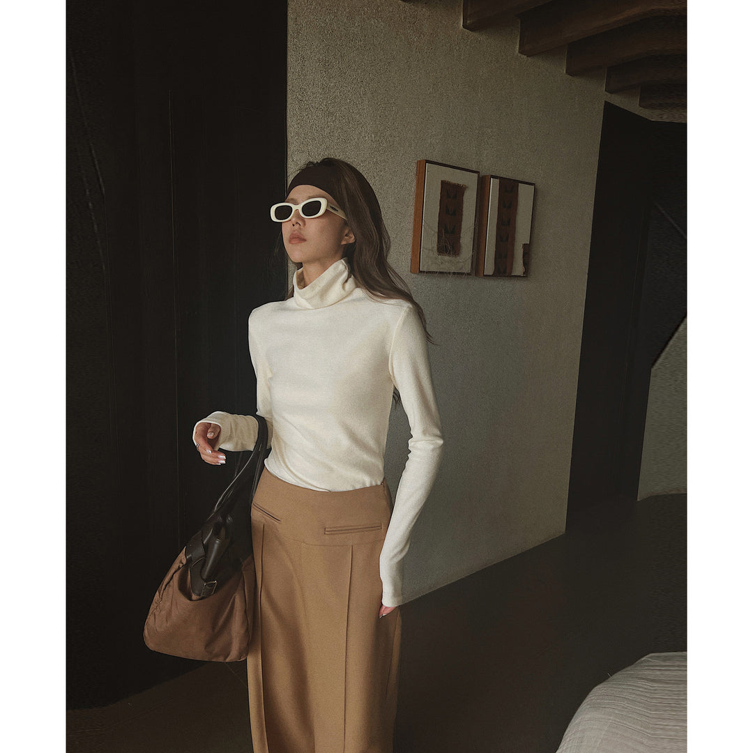 Dame bred High-Waist bukser lavet af materiale af høj kvalitet med elegant snit Stilla