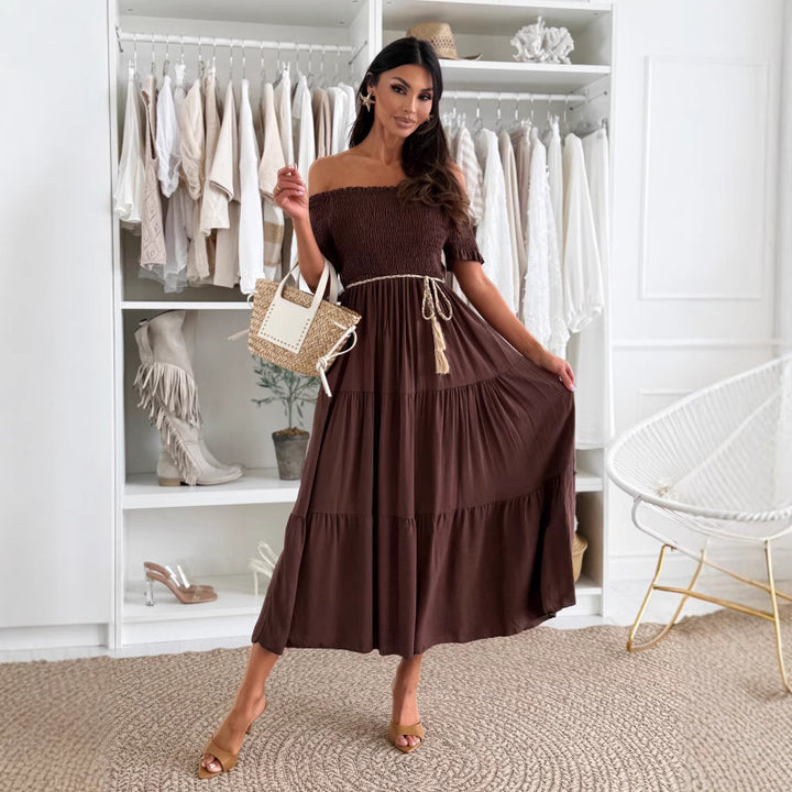 Kvinder Off-Shoulder Trin Maxikjole Stilla