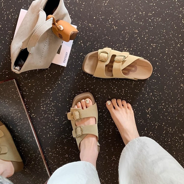Femme justerbare dobbeltseler komfort-sandaler Stilla