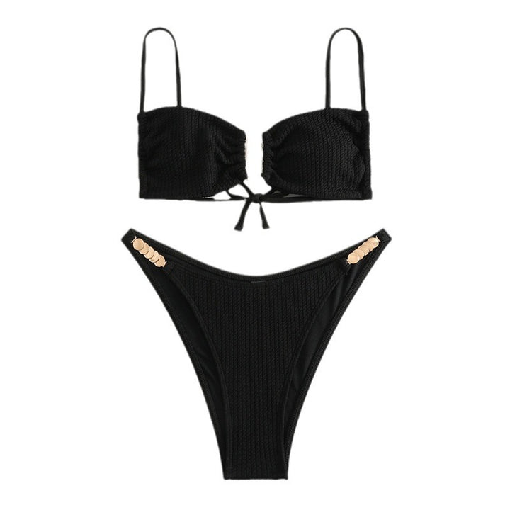 Dame Push-Up Bikini med elegant flæsedetalje og kvalitetsmaterialer Stilla