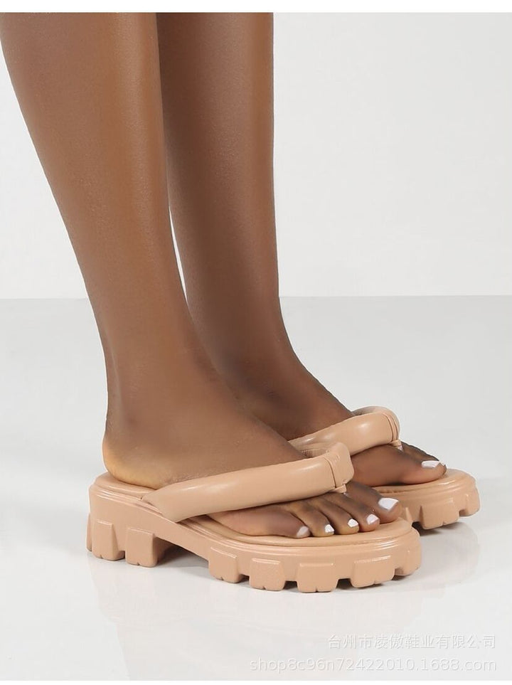 Dame Komfortable Platform-Sandaler med brede Remme og skridsikre Såler Stilla